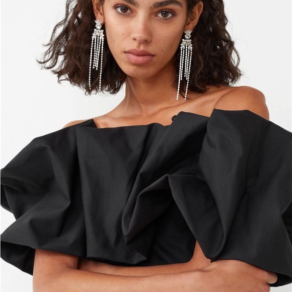 NWOT & Other Stories Off-Shoulder Ruffled Mini Dress - Picture 3 of 4